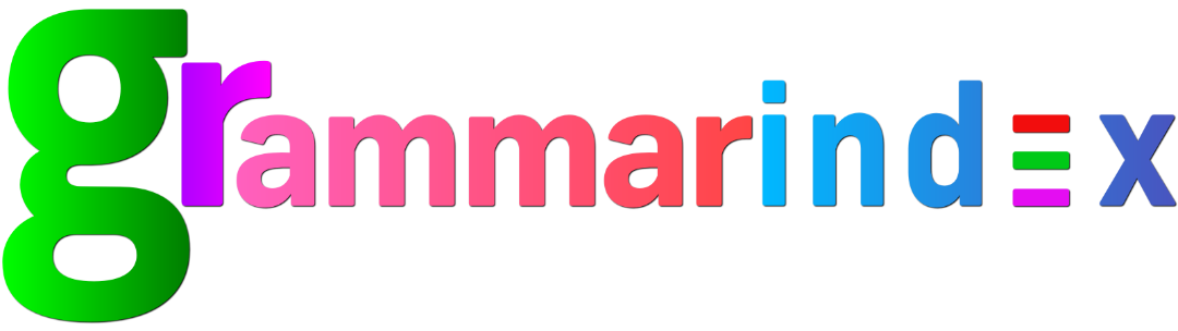 Grammar Index - English Grammar Reference